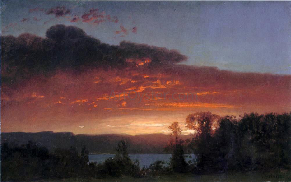  William M Hart Sunset over the Lake - Hand Painted Oil Painting