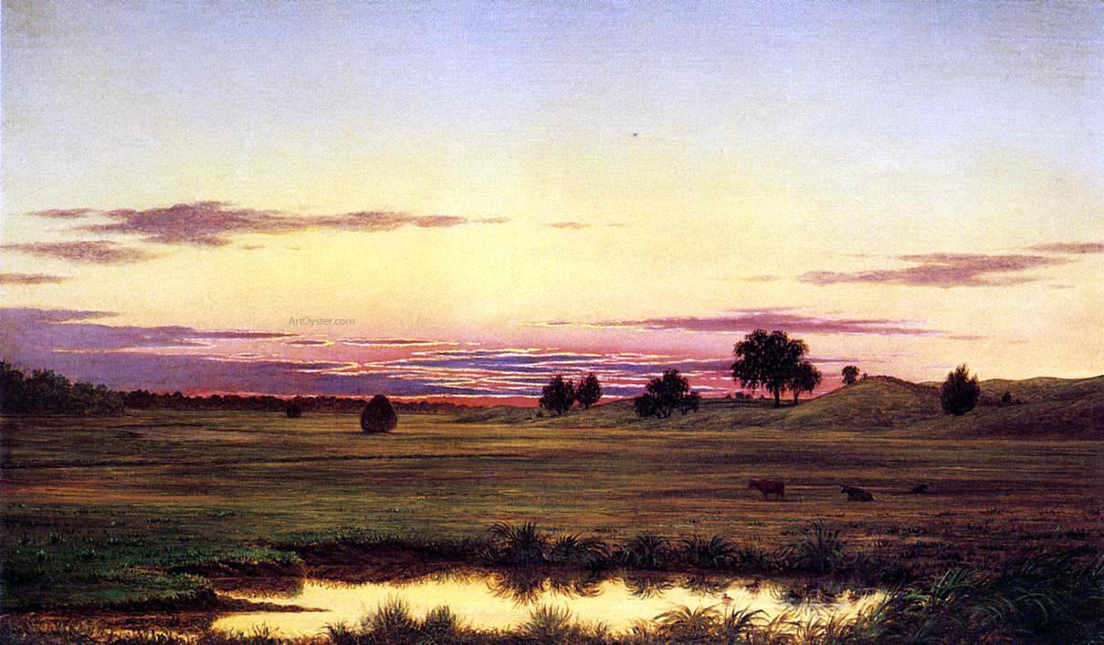 Martin Johnson Heade Sunset, Rhode Island - Hand Painted Oil Painting
