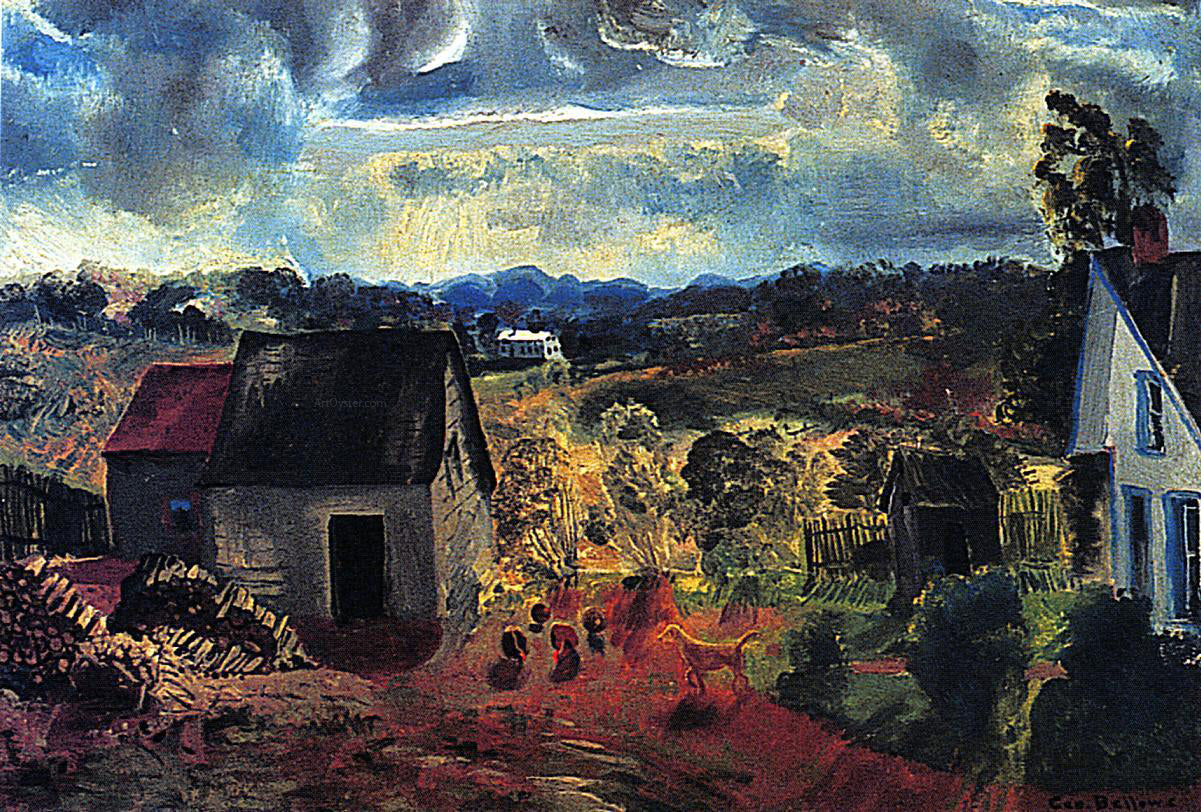  George Wesley Bellows Sunset, Shady Valley (also known as Bogg's Road) - Hand Painted Oil Painting