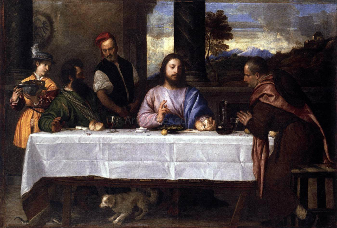 Titian Supper at Emmaus - Hand Painted Oil Painting