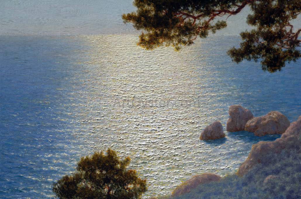 Ivan Fedorovich Choultse Sur La Corniche (Cote d'Azur) Detail - Hand Painted Oil Painting