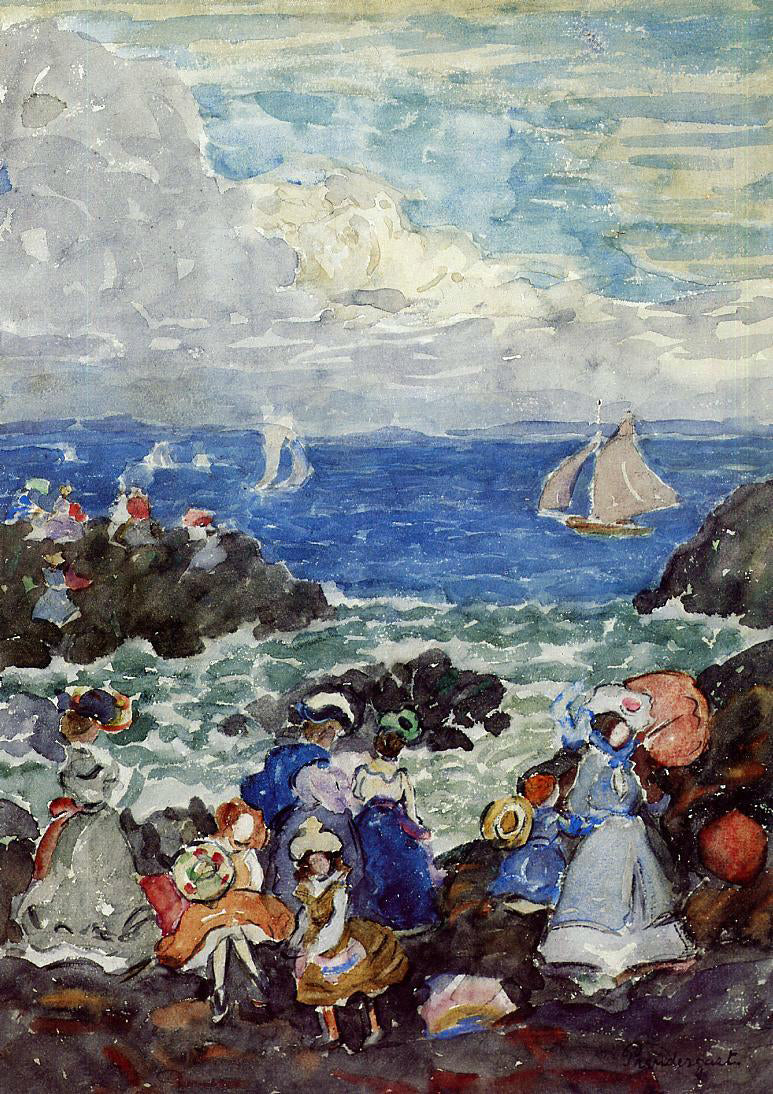 Maurice Prendergast Surf, Nantasket - Hand Painted Oil Painting