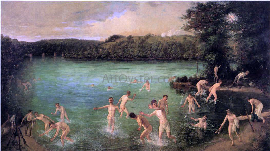 John A Mooney Surprise Attack near Harper's Ferry - Hand Painted Oil Painting