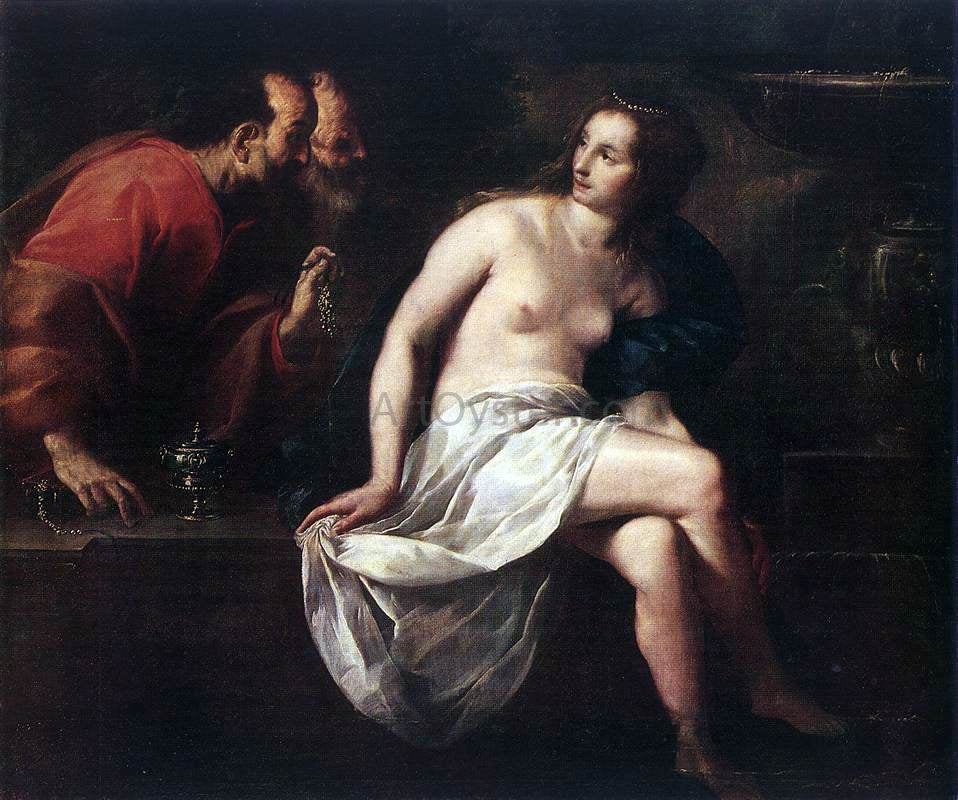 Guido Cagnacci Susanna and the Elders - Hand Painted Oil Painting