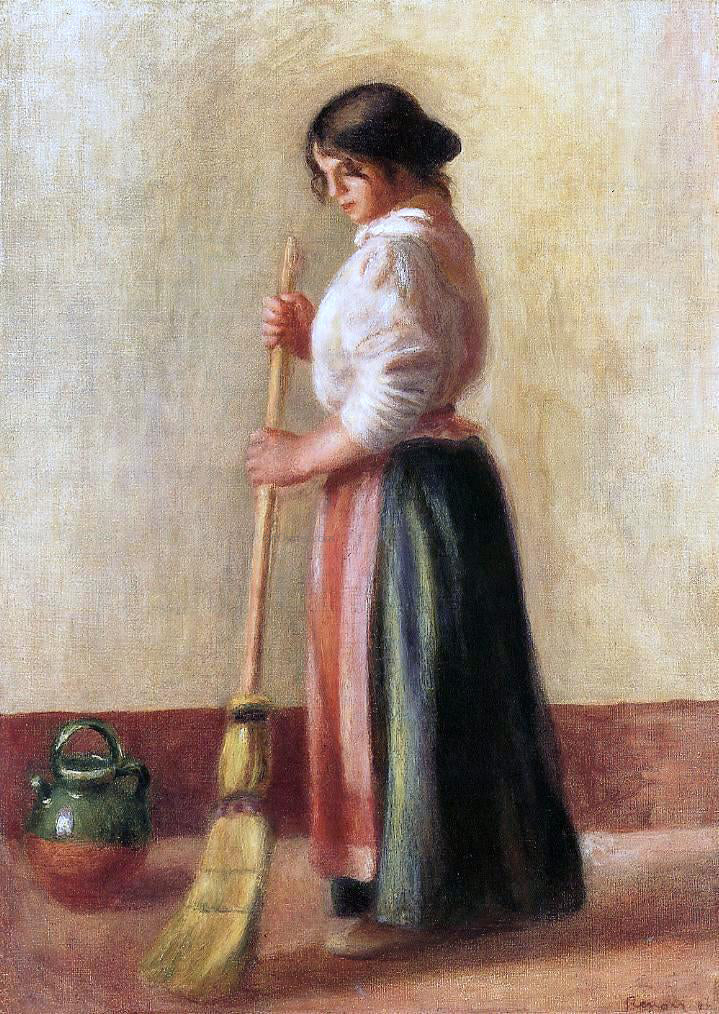 Pierre Auguste Renoir Sweeper - Hand Painted Oil Painting