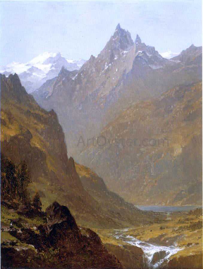 Sanford Robinson Gifford Swiss Scene - Hand Painted Oil Painting