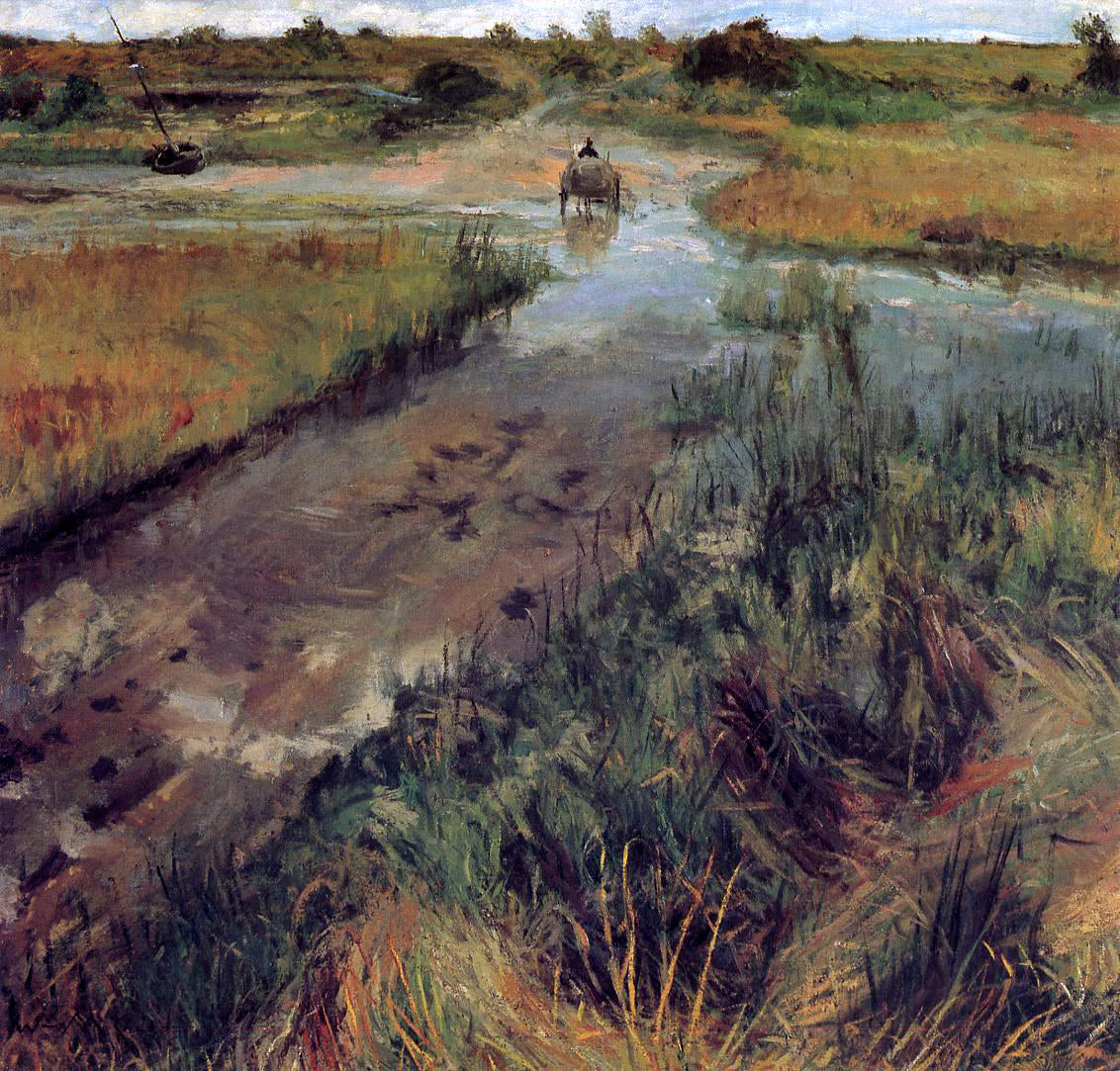 William Merritt Chase Swollen Stream at Shinnecock - Hand Painted Oil Painting