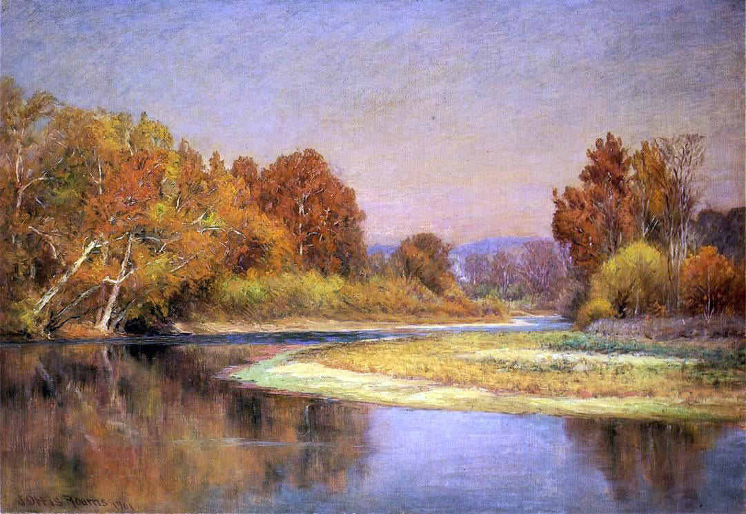 John Ottis Adams Sycamores on the Whitewater - Hand Painted Oil Painting