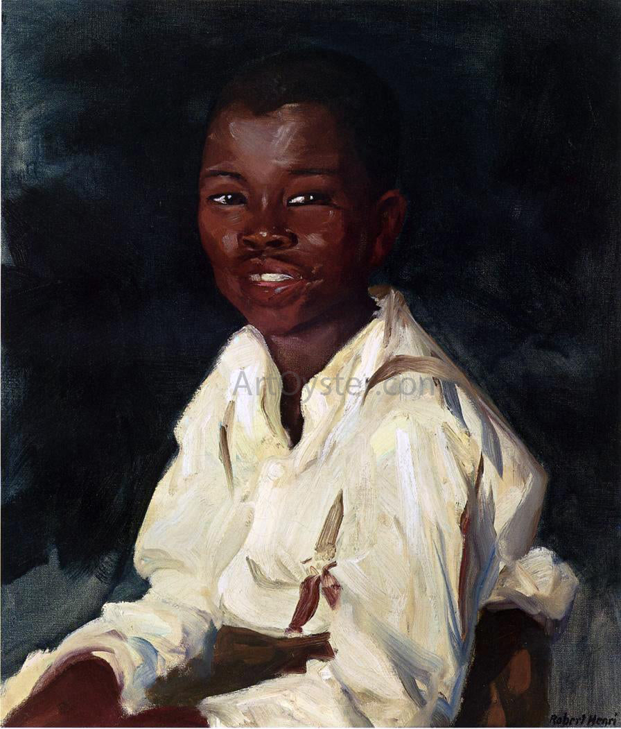 Robert Henri Sylvester-Smiling - Hand Painted Oil Painting