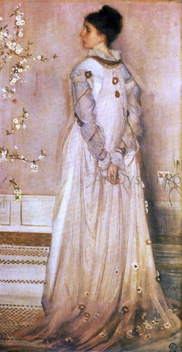 James McNeill Whistler Symphony in Flesh Colour and Pink: Portrait of Mrs. Frances Leyland - Hand Painted Oil Painting