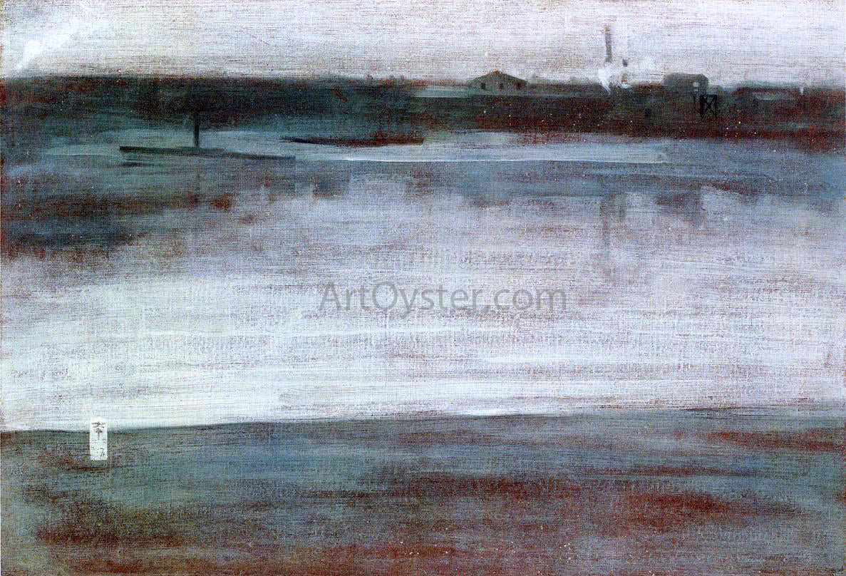 James McNeill Whistler Symphony in Grey: Early Morning, Thames - Hand Painted Oil Painting