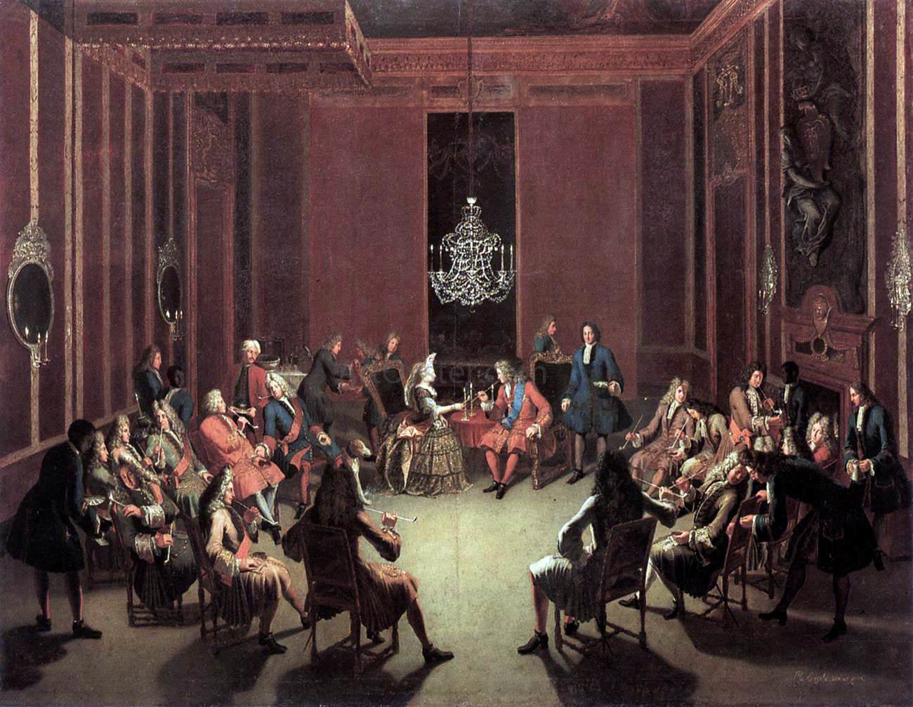 Paul Carl Leygebe Tabakskollegium of Frederick I - Hand Painted Oil Painting