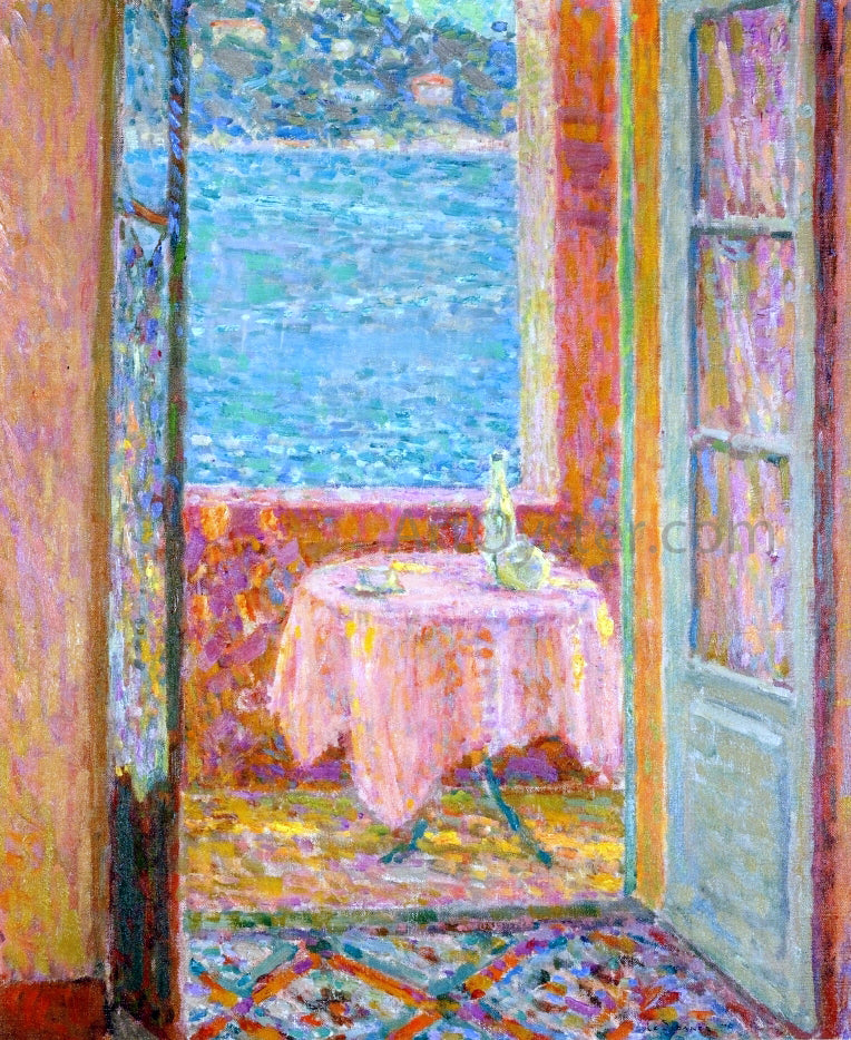 Henri Le Sidaner Table by the Sea, Villefranche-sur-Mer - Hand Painted Oil Painting