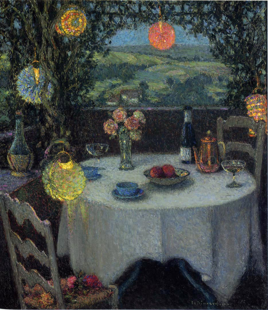 Henri Le Sidaner Table in a Tunnel - Hand Painted Oil Painting
