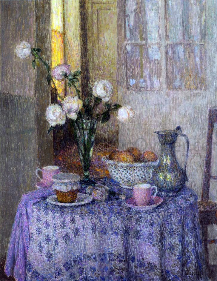 Henri Le Sidaner A Table in an Interior - Hand Painted Oil Painting