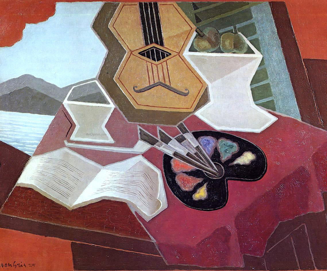 Juan Gris Table Overlooking the Sea - Hand Painted Oil Painting