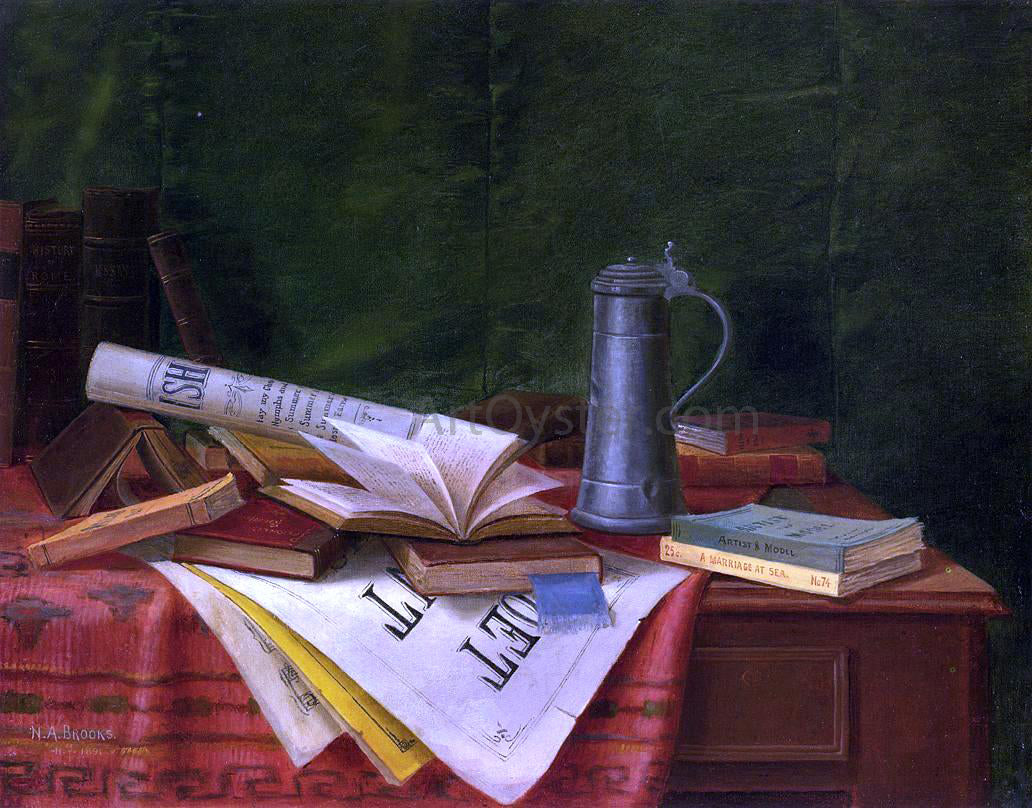 Nicholas Alden Brooks Tabletop Still Life - Hand Painted Oil Painting