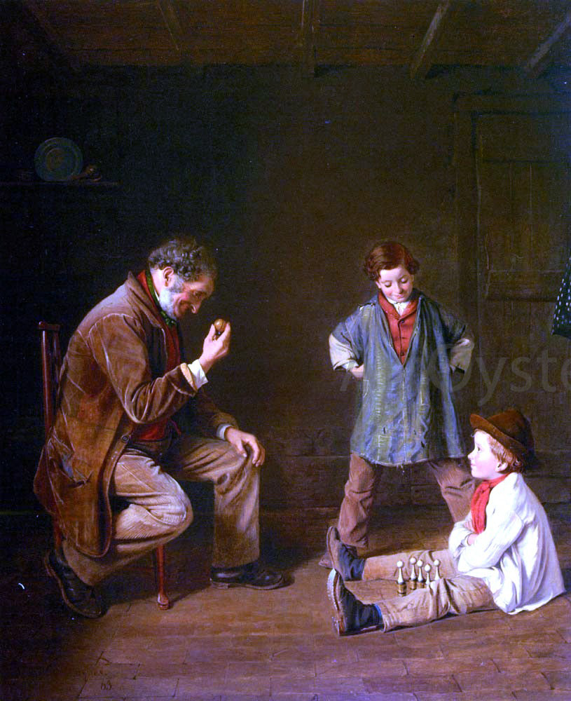 John William Haynes Taking Aim - Hand Painted Oil Painting
