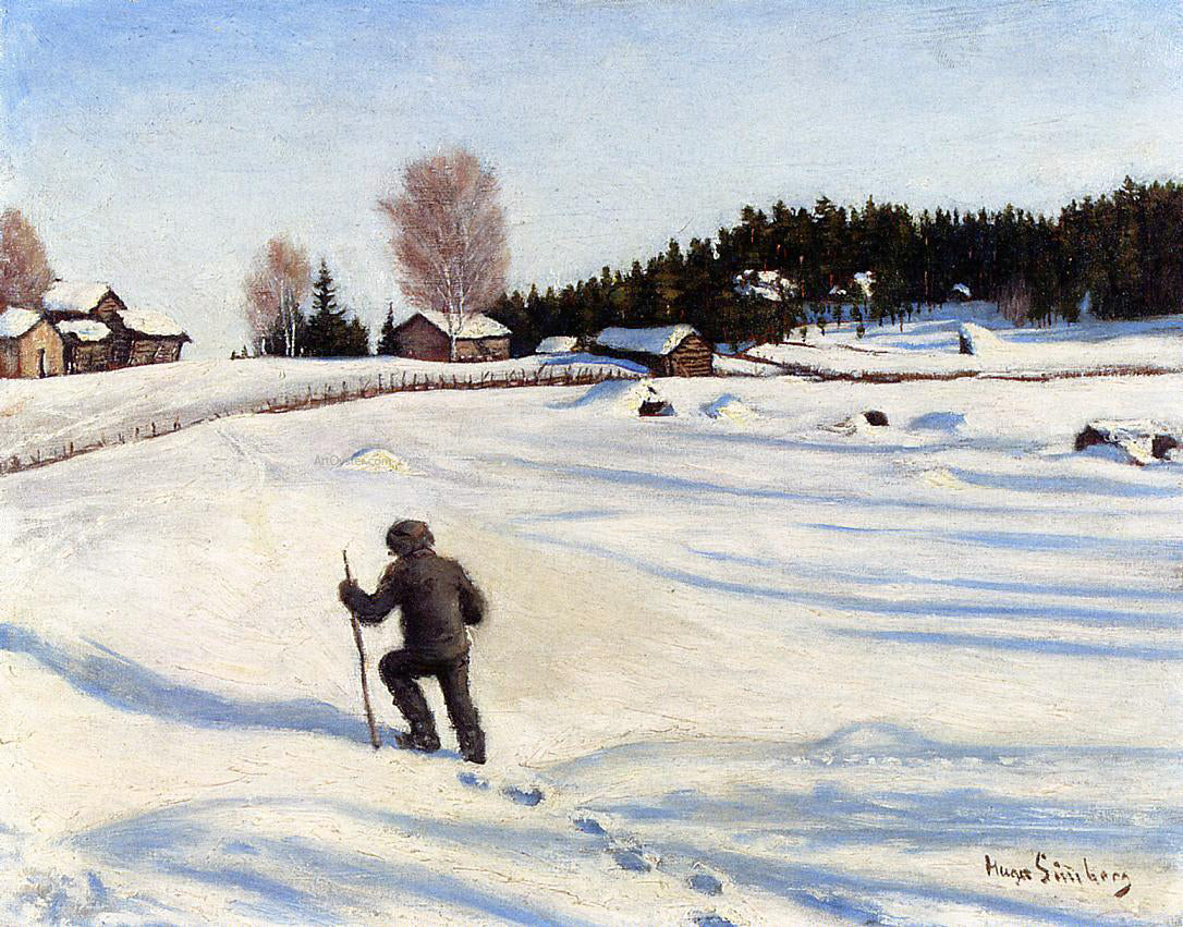 Hugo Simberg Talvimaisema (also known as Winter Landscape) - Hand Painted Oil Painting