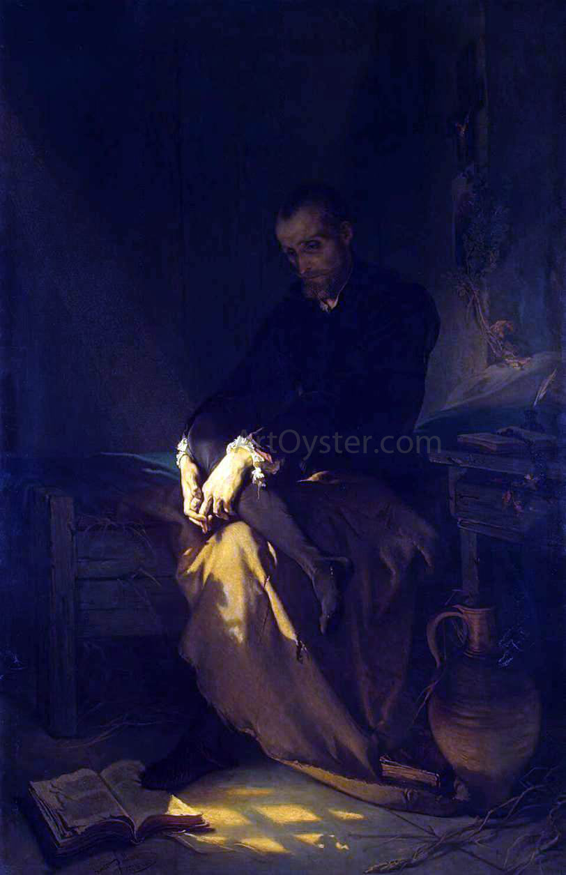  Louis Gallait Tasso in the Prison - Hand Painted Oil Painting