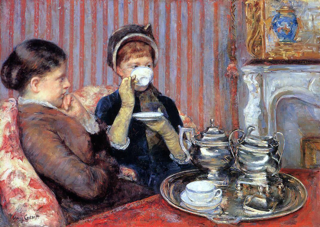 Mary Cassatt Tea - Hand Painted Oil Painting