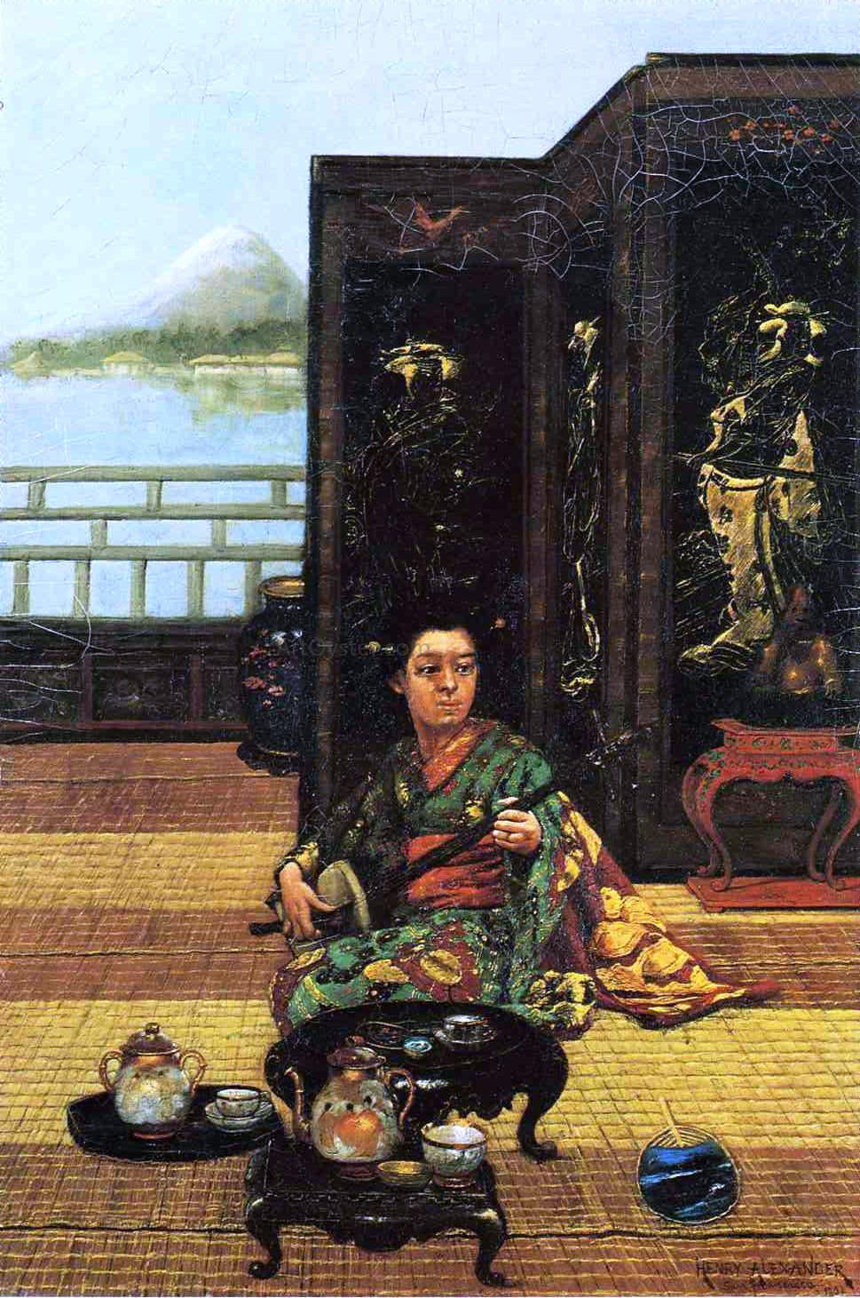 Henry Alexander Tea Ceremony - Hand Painted Oil Painting