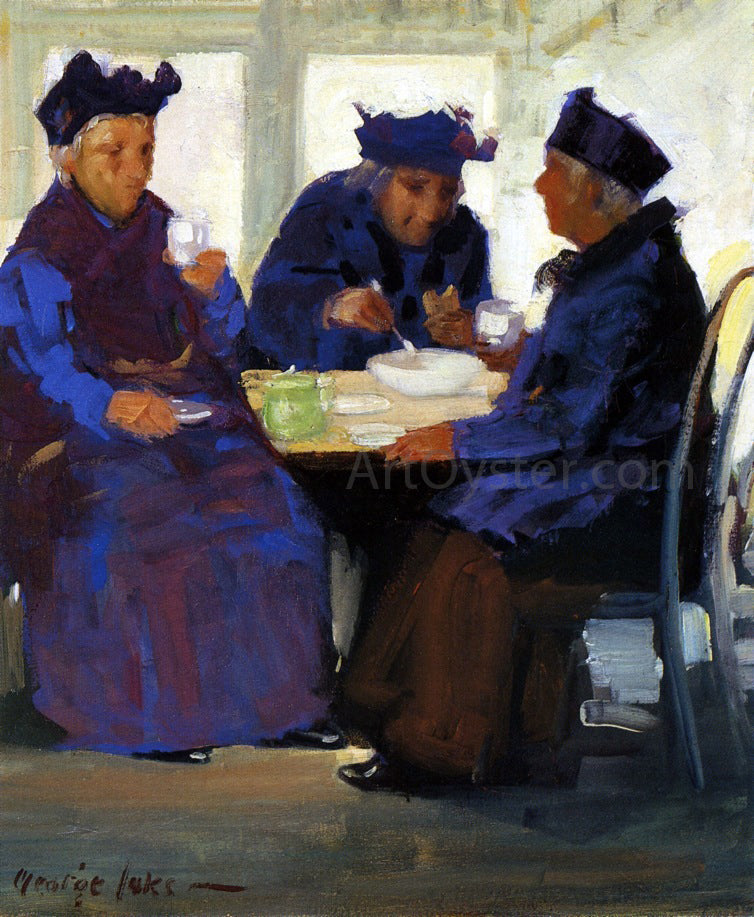 George Luks Tea Party - Hand Painted Oil Painting