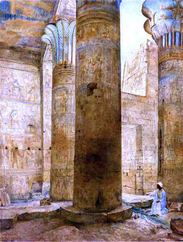 Henry Roderick Newman Temple of Philae, Nubia - Hand Painted Oil Painting