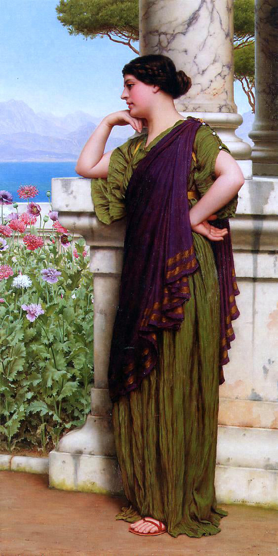 John William Godward Tender Thoughts - Hand Painted Oil Painting