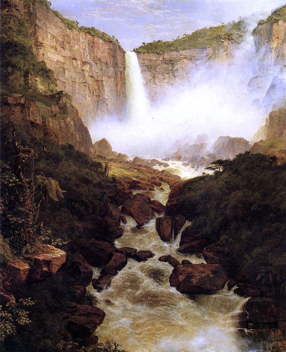 Frederic Edwin Church Tequendama Falls, near Bogota, New Granada - Hand Painted Oil Painting
