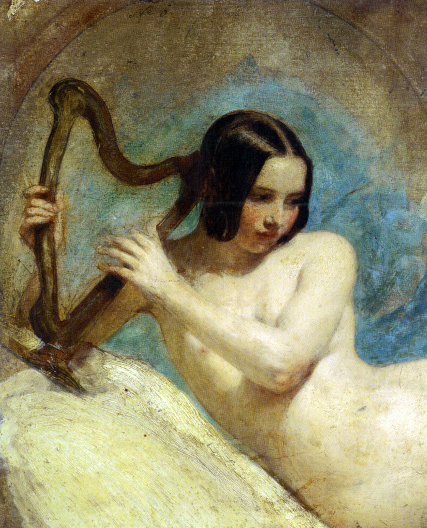 William Edward Frost Terpischore - Hand Painted Oil Painting