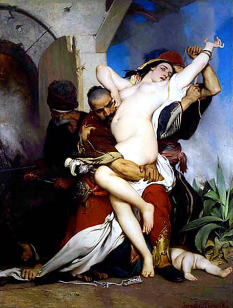  Jaroslav Cermak The Abduction of a Herzegovenian Woman - Hand Painted Oil Painting