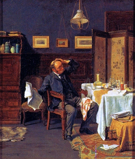 Louis C Moeller The Accident - Hand Painted Oil Painting