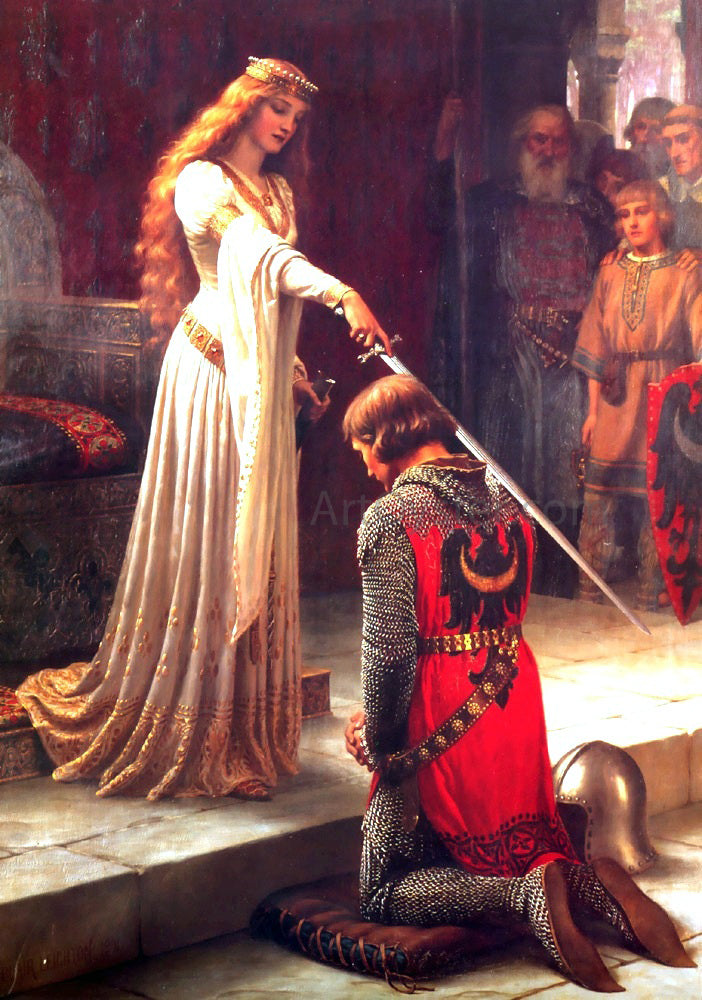 Edmund Blair Leighton Accolade - Hand Painted Oil Painting