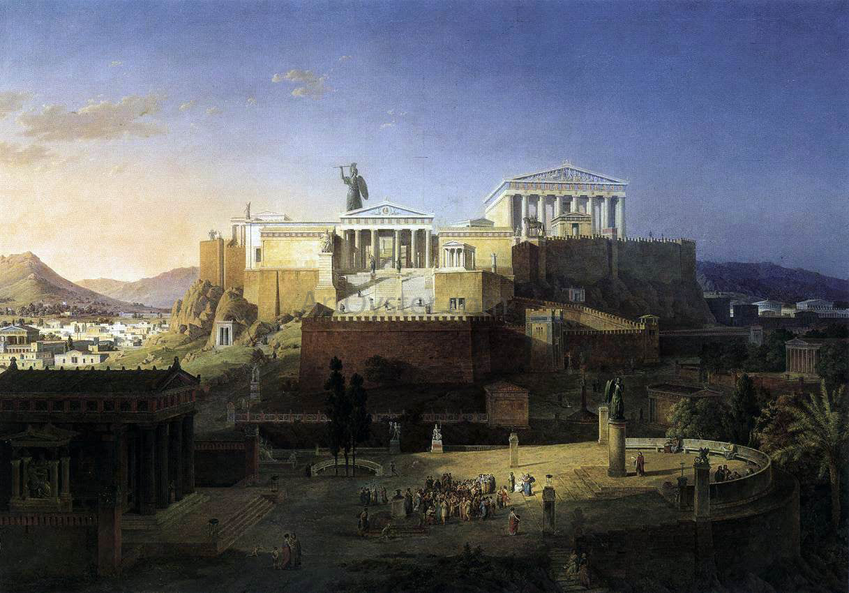 Leo Von Klenze The Acropolis at Athens - Hand Painted Oil Painting