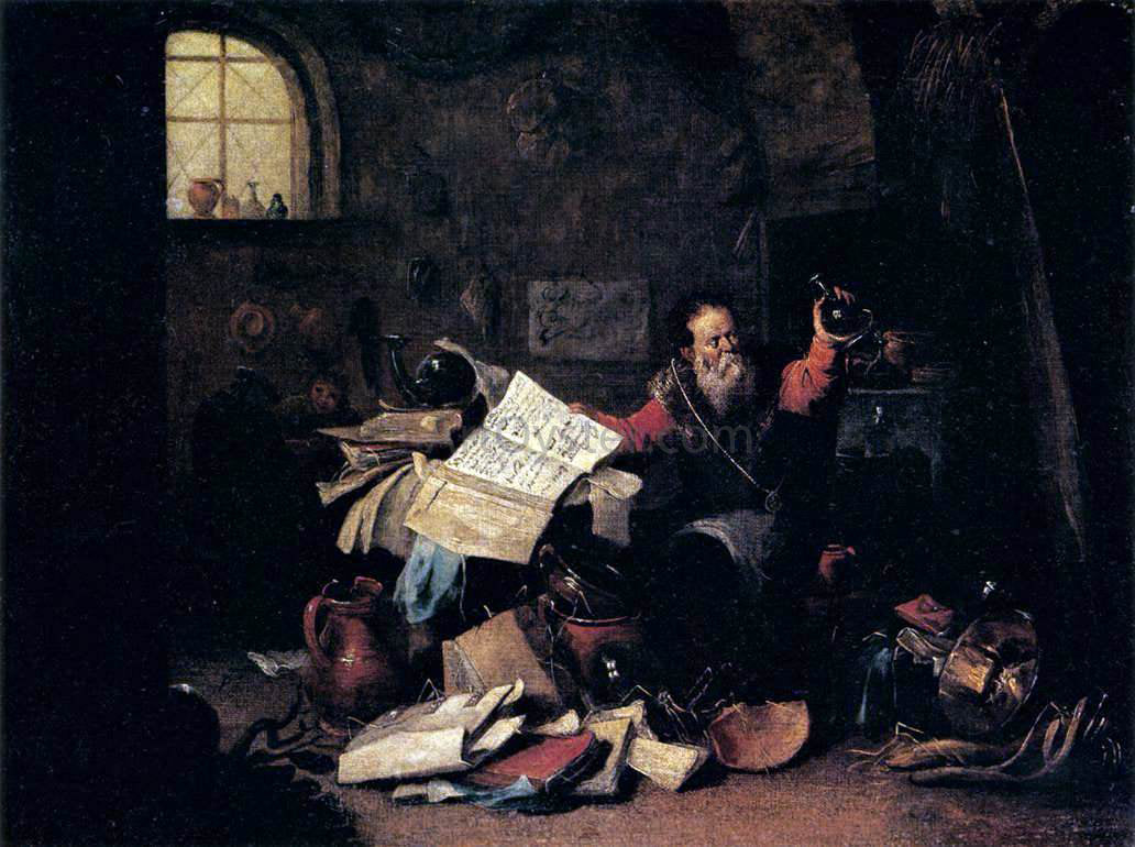 The Elder David Teniers The Alchemist - Hand Painted Oil Painting