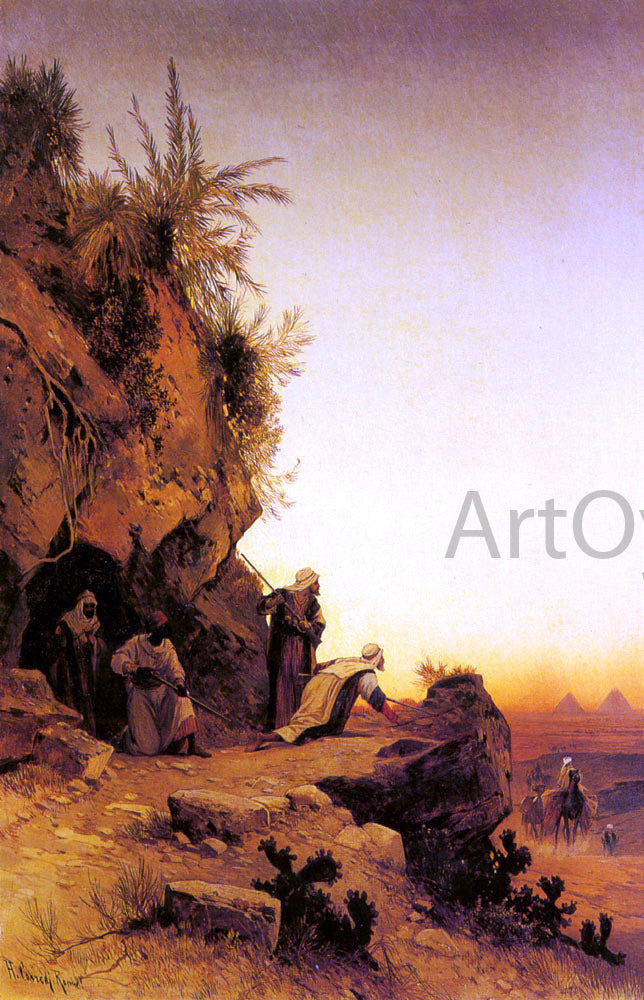  Hermann Solomon Corrodi The Ambush - Hand Painted Oil Painting
