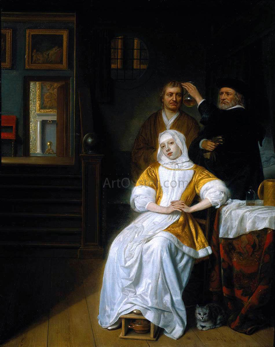 Samuel Van Hoogstraten The Anaemic Lady - Hand Painted Oil Painting