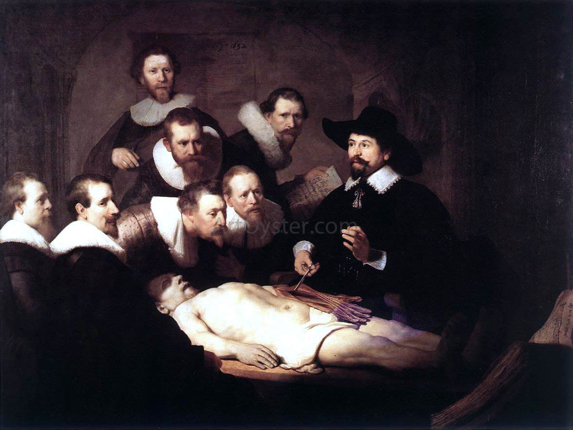 Rembrandt Van Rijn The Anatomy Lecture of Dr. Nicolaes Tulp - Hand Painted Oil Painting