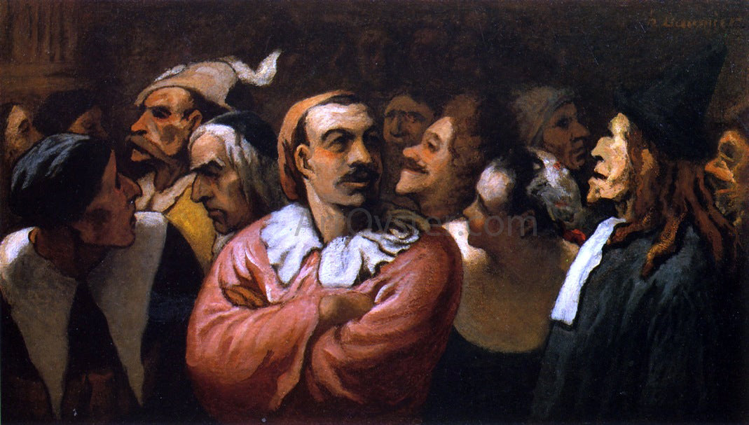 Honore Daumier The Ancient Comedie Francaise - Hand Painted Oil Painting
