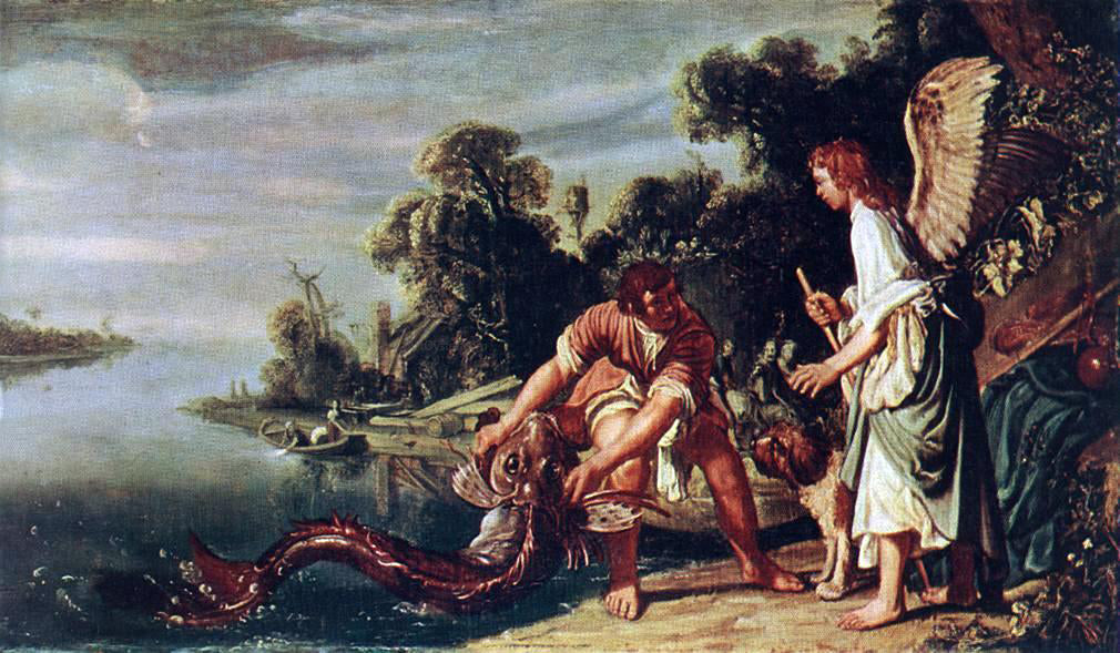 Pieter Lastman The Angel and Tobias with the Fish - Hand Painted Oil Painting