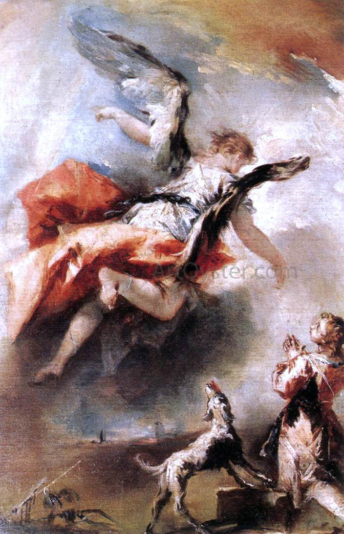 Giovanni Antonio Guardi The Angel Appears to Tobias - Hand Painted Oil Painting