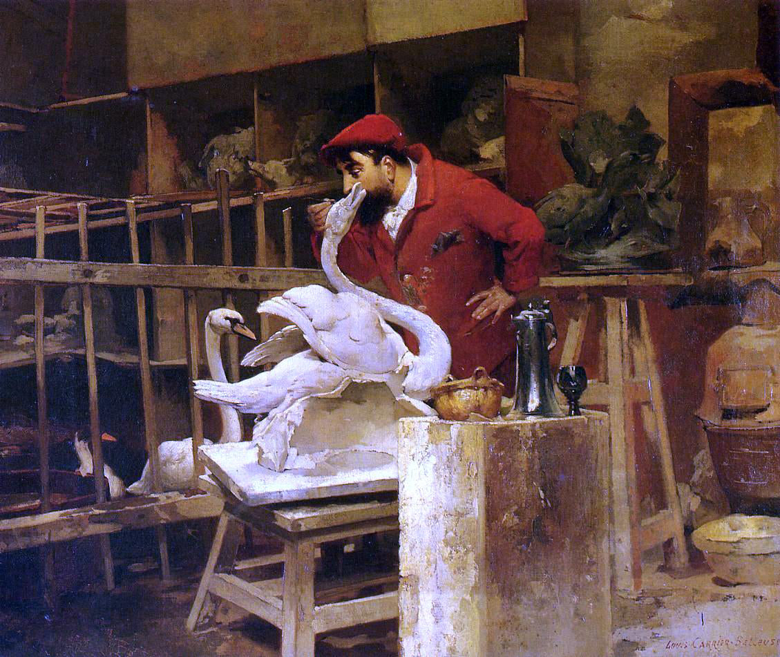 Louis-Robert Carrier-Belleuse The Animal Sculptor - Hand Painted Oil Painting