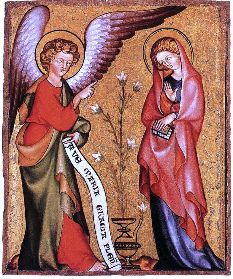 Painters (2) Masters The Annunciation - Hand Painted Oil Painting