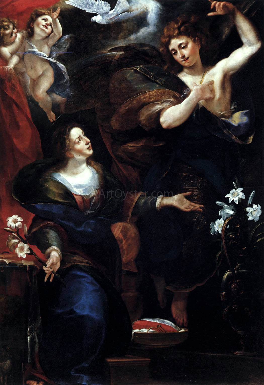 Giulio Cesare Procaccini The Annunciation - Hand Painted Oil Painting