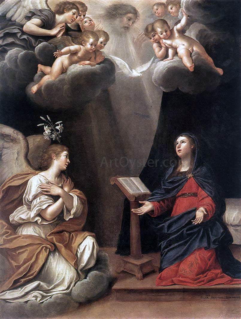 Francesco Albani The Annunciation - Hand Painted Oil Painting
