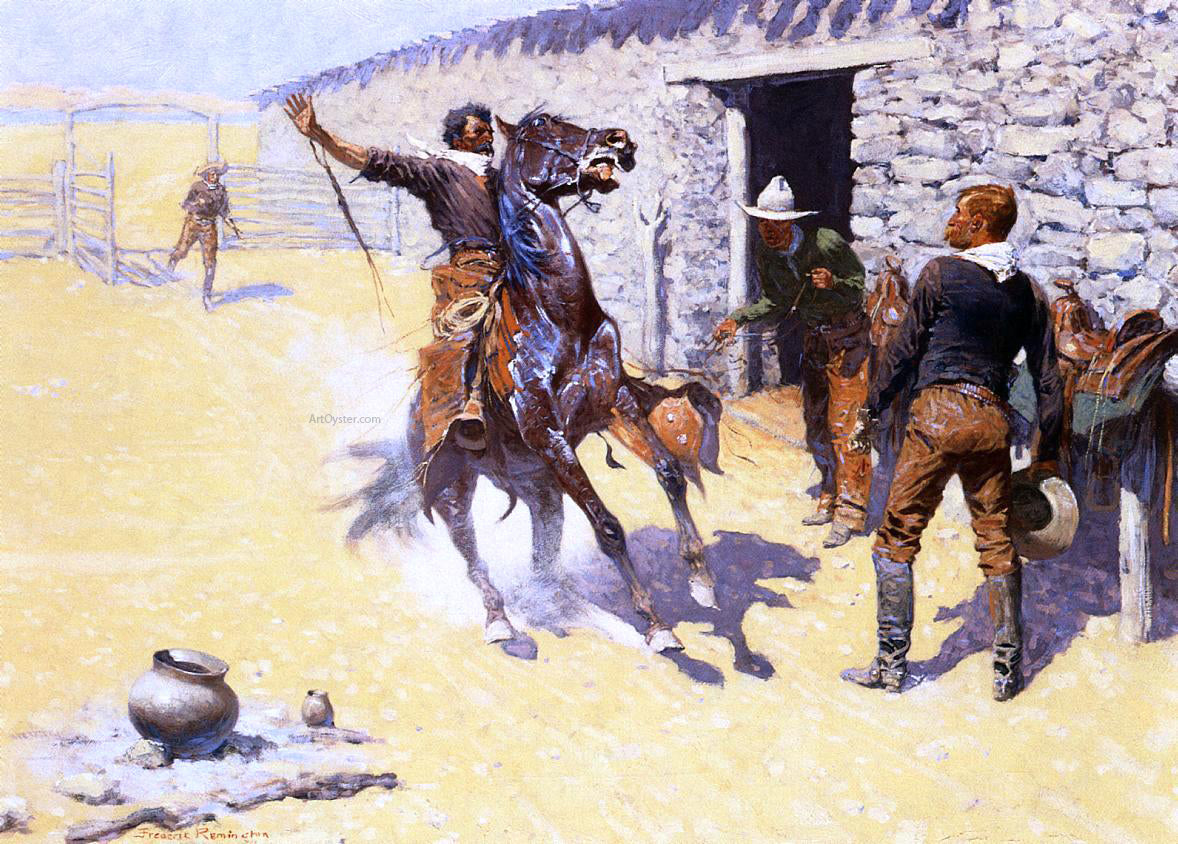 Frederic Remington The Apaches! - Hand Painted Oil Painting