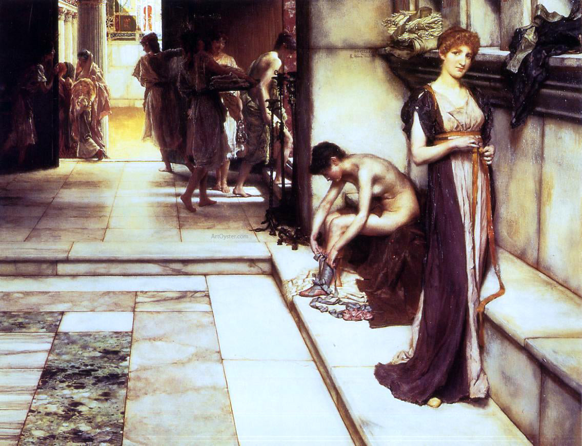 Sir Lawrence Alma-Tadema The Apodyterium - Hand Painted Oil Painting