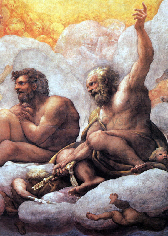 Correggio The Apostles Peter and Paul, Detail of Cupola Fresco - Hand Painted Oil Painting