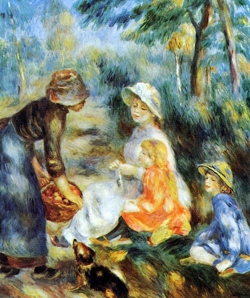 Pierre Auguste Renoir An Apple Seller - Hand Painted Oil Painting
